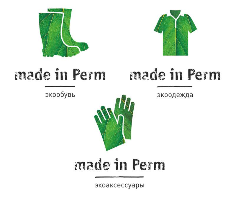 Логотип и стиль проекта «Made in Perm — экоодежда»